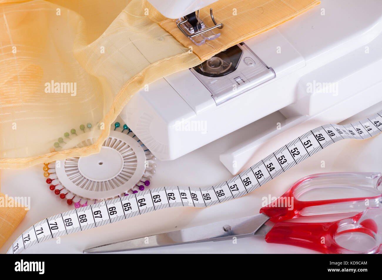 Sewing machine and related items. Isolated on white Stock Photo Alamy