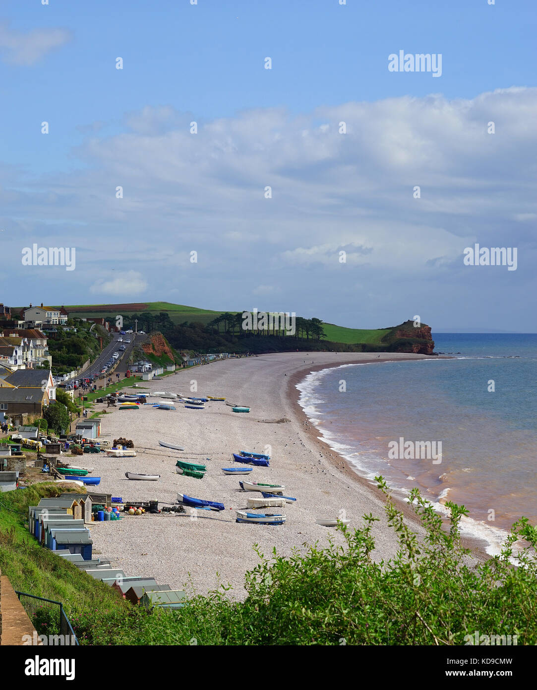 A View From The Cliff Path Along The Beach At Budleigh Salterton Stock Photo Alamy