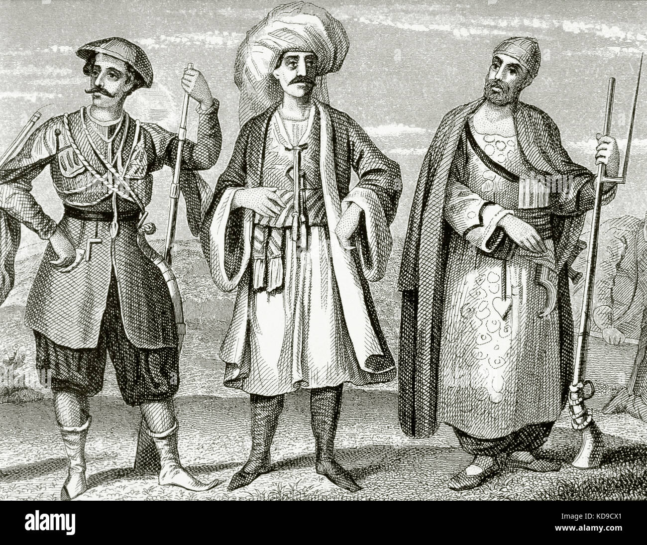 Janissaries. Elite infantry units that formed the Ottoman Sultan's