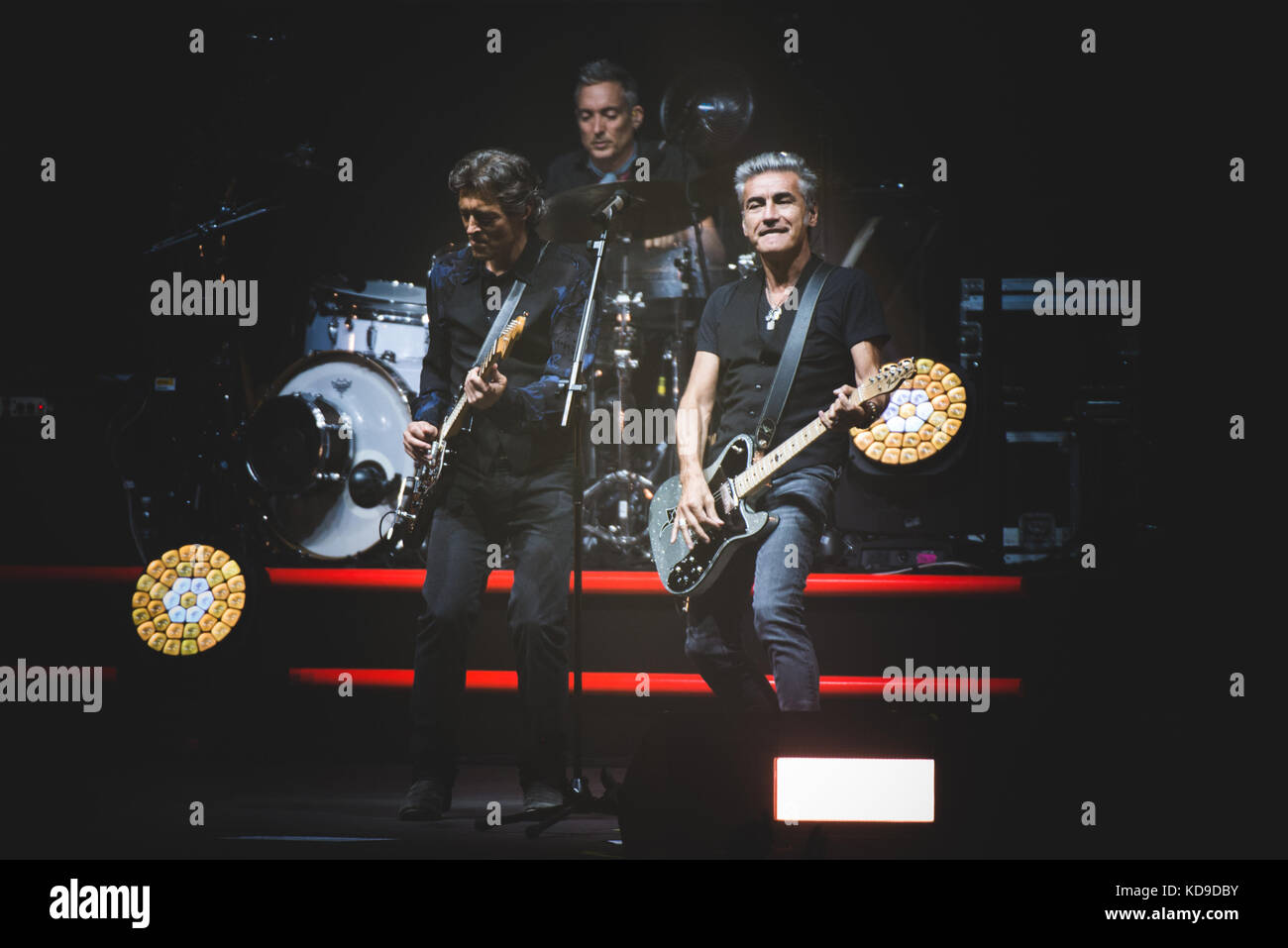 Turin, Italy. 10th Oct, 2017. The Italian singer and song writer Luciano Ligabue performing live on stage at the Pala Alpitour in Torino for his "Made in Italy" tour 2017. Credit: Alessandro Bosio/Pacific Press/Alamy Live News Stock Photo