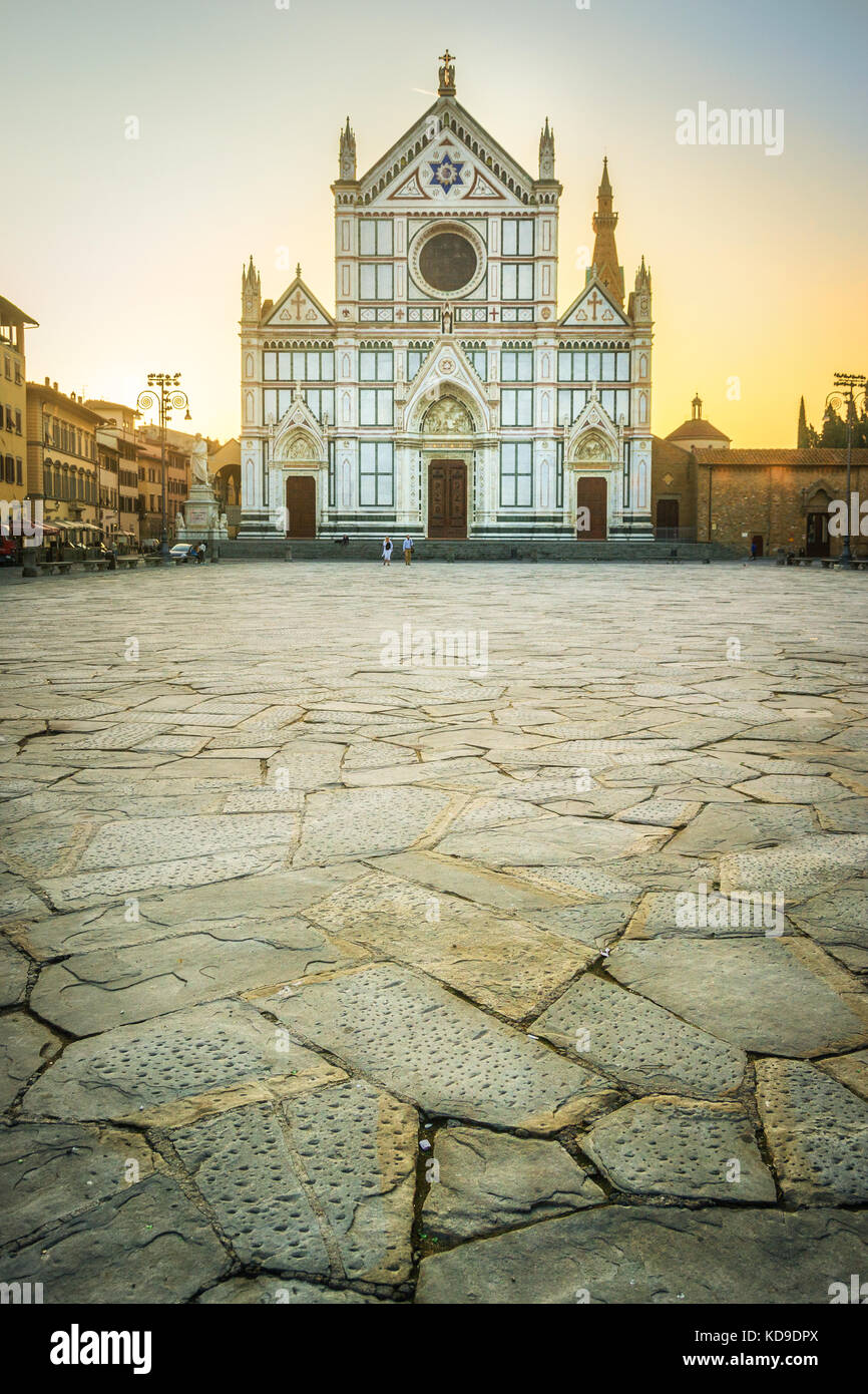 Basilica of Santa Croce in Florence Stock Photo