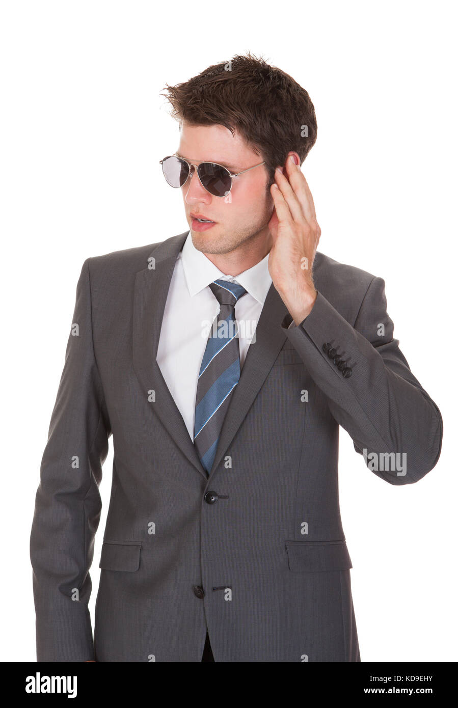 Portrait Of Young Businessman Isolated On White Background Stock Photo ...