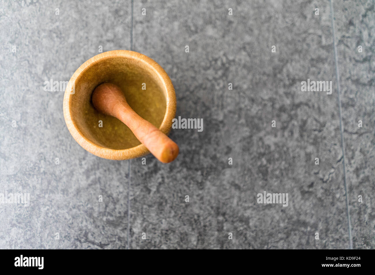 Mortar and Pestle in a kitchen Stock Photo Alamy
