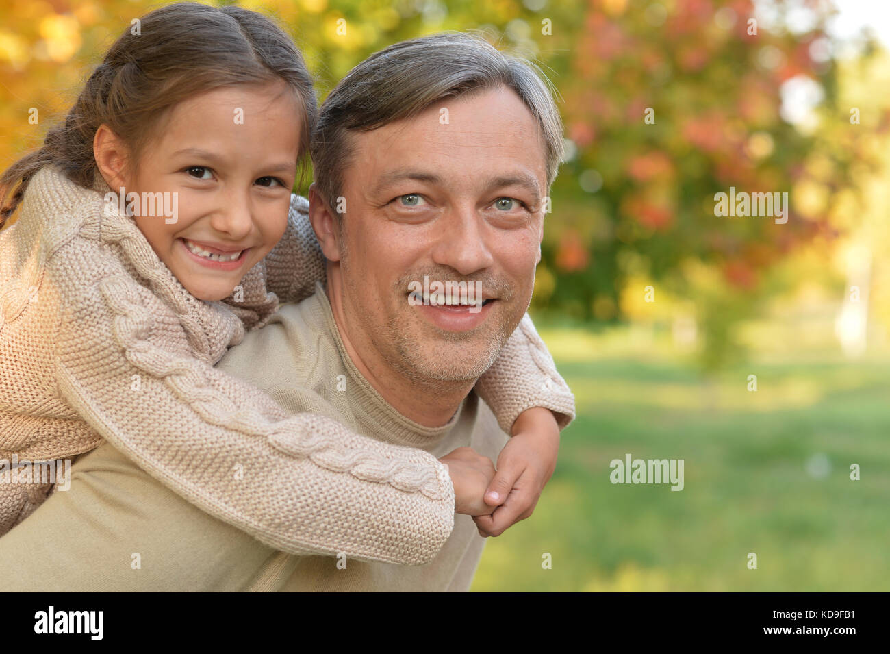 father and daughter hugging  Stock Photo