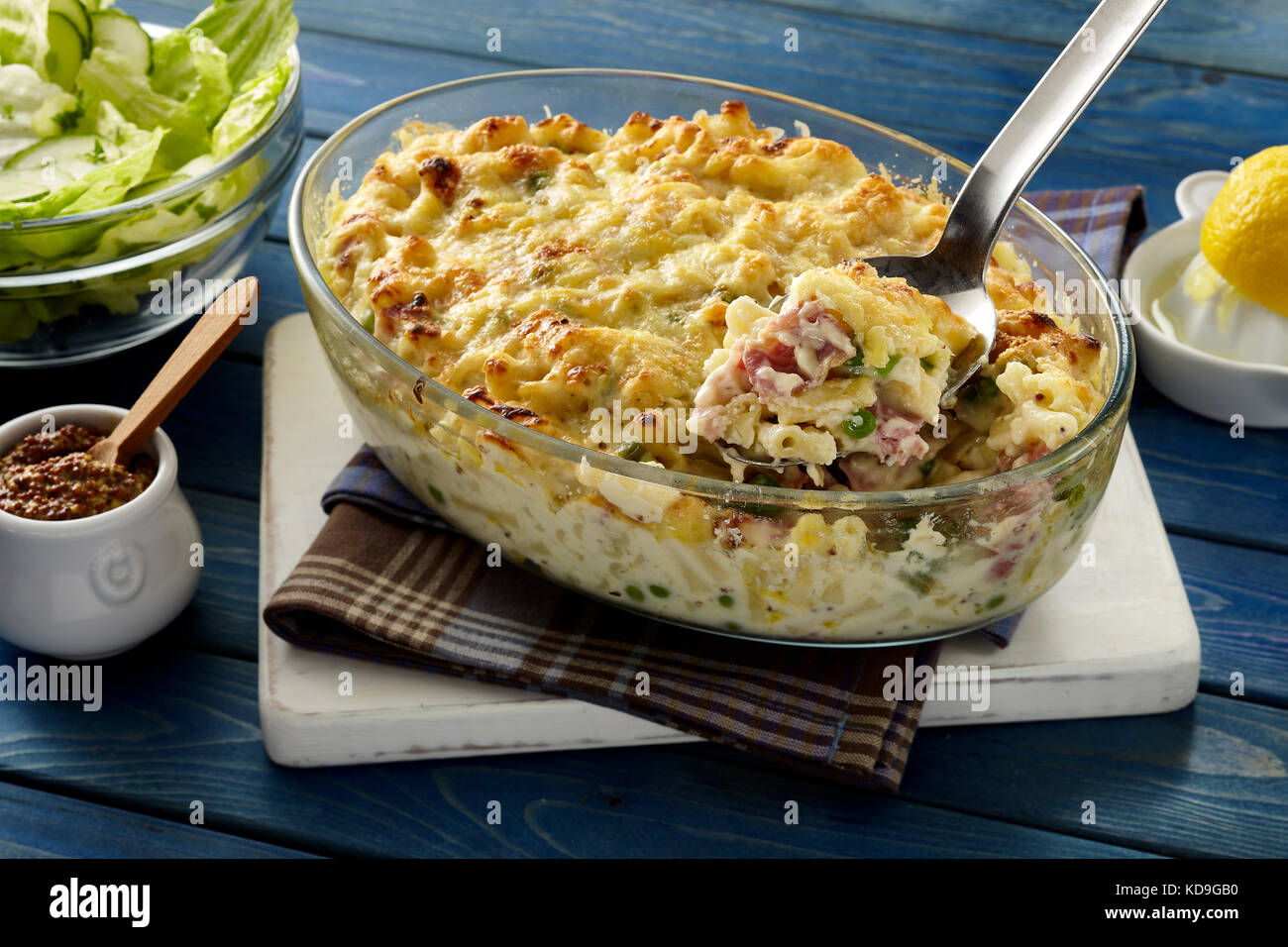 Macaroni and cheese Stock Photo