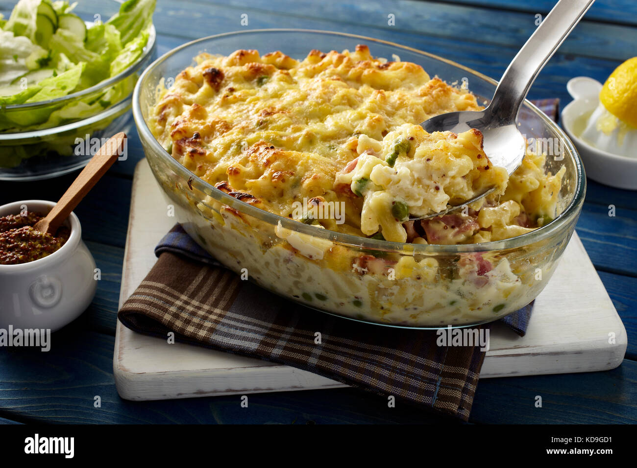 Macaroni and cheese Stock Photo