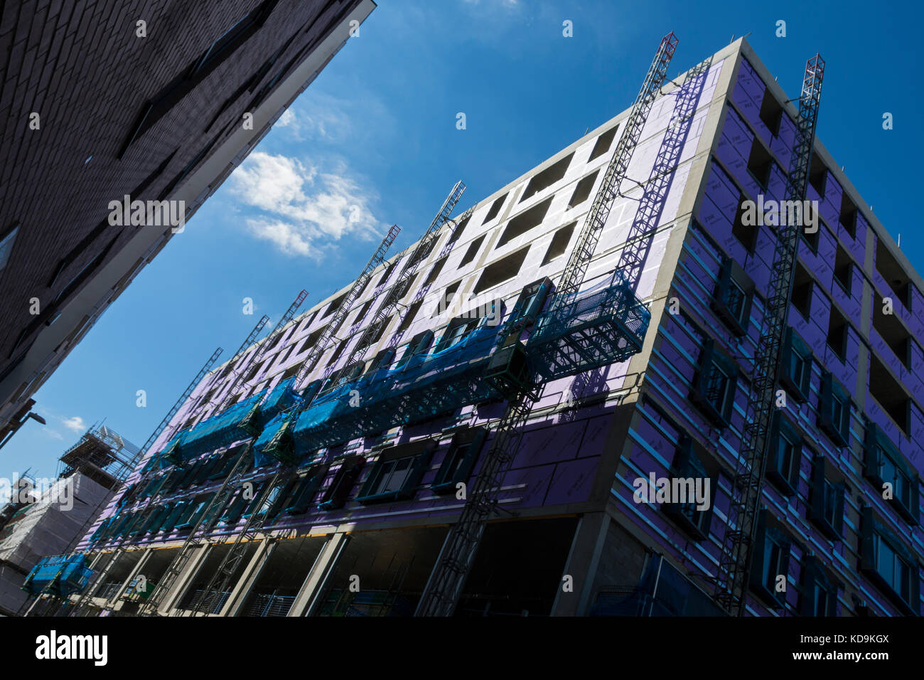 The Sawmill Court apartment block under construction, Bengal Street