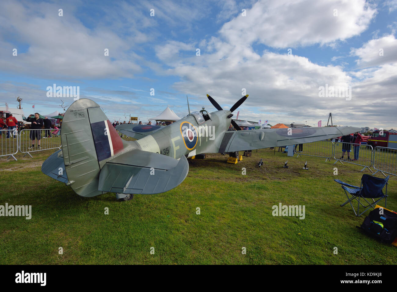 Spitfire static display at Southport Air Show Stock Photo