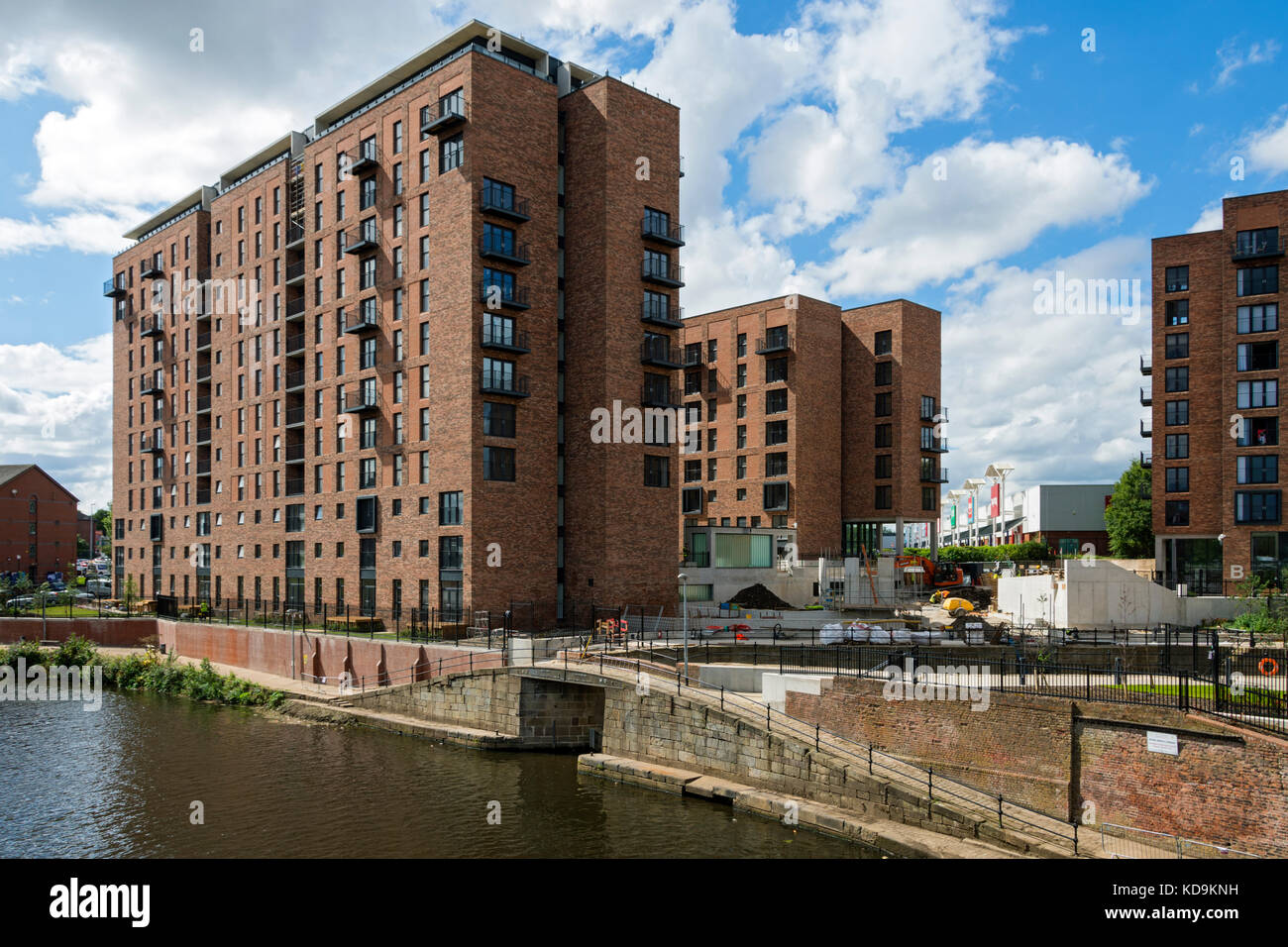 Newly completed (2017) apartment blocks in the Wilburn Street Basin