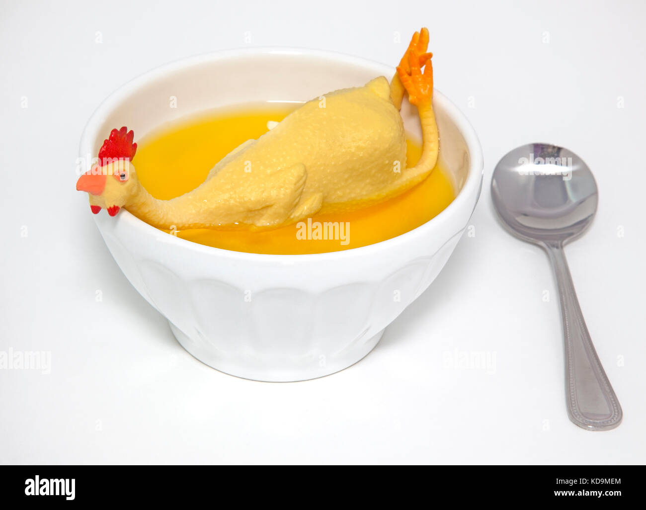 Rubber chicken soup-sure cure for funny fever Stock Photo - Alamy