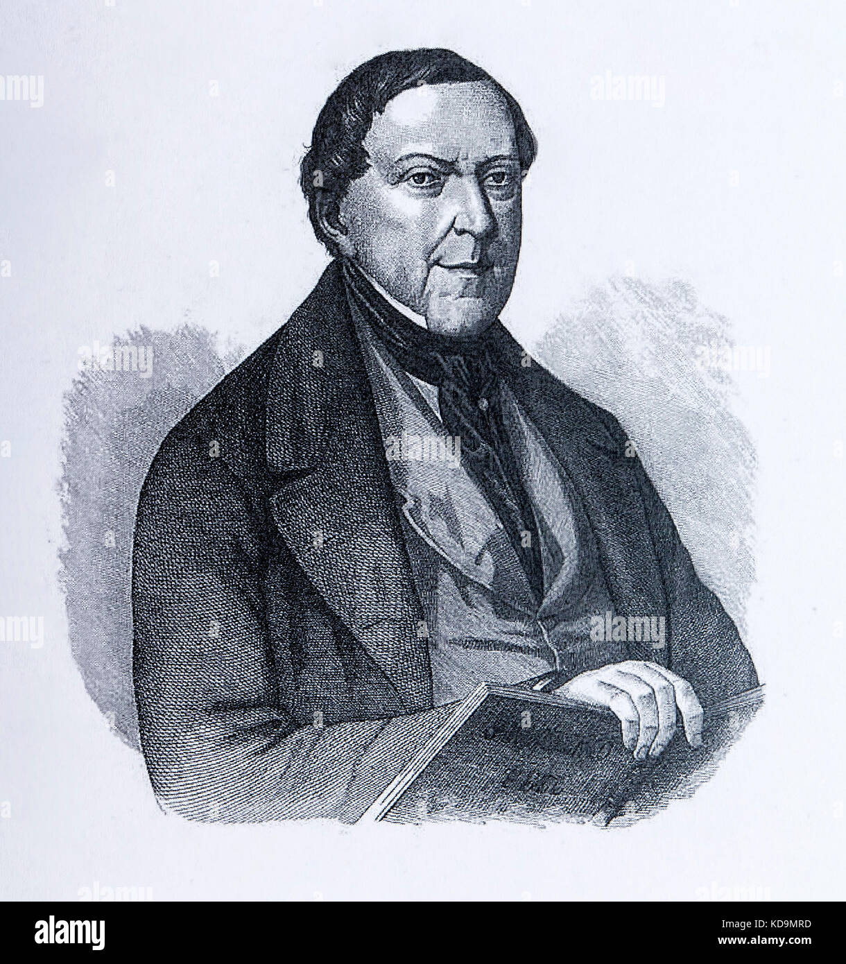 Portrait of Gioacchino Antonio Rossini Stock Photo