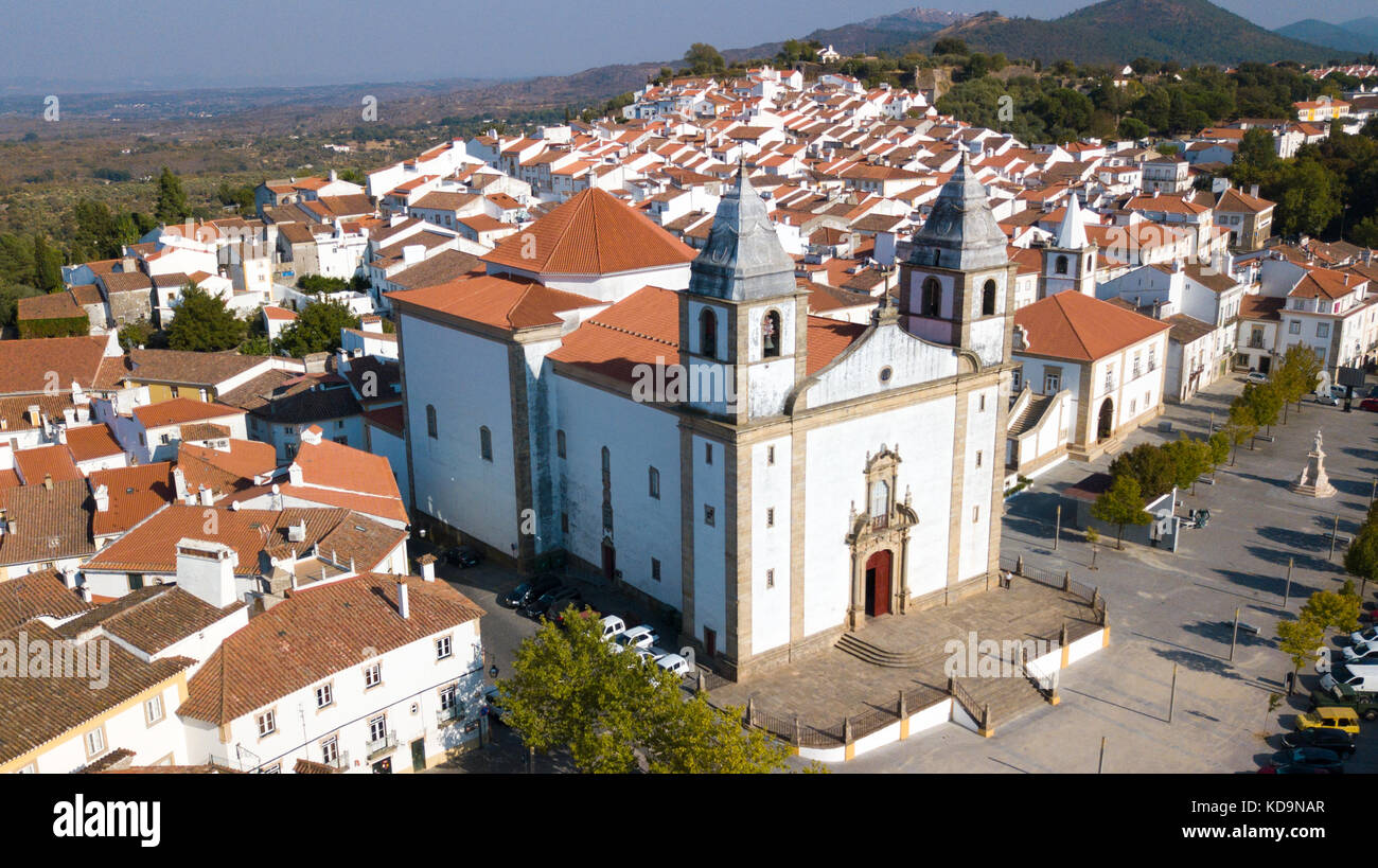 Santa Maria da Devesa church, Castelo de Vide, Portugal Stock Photo