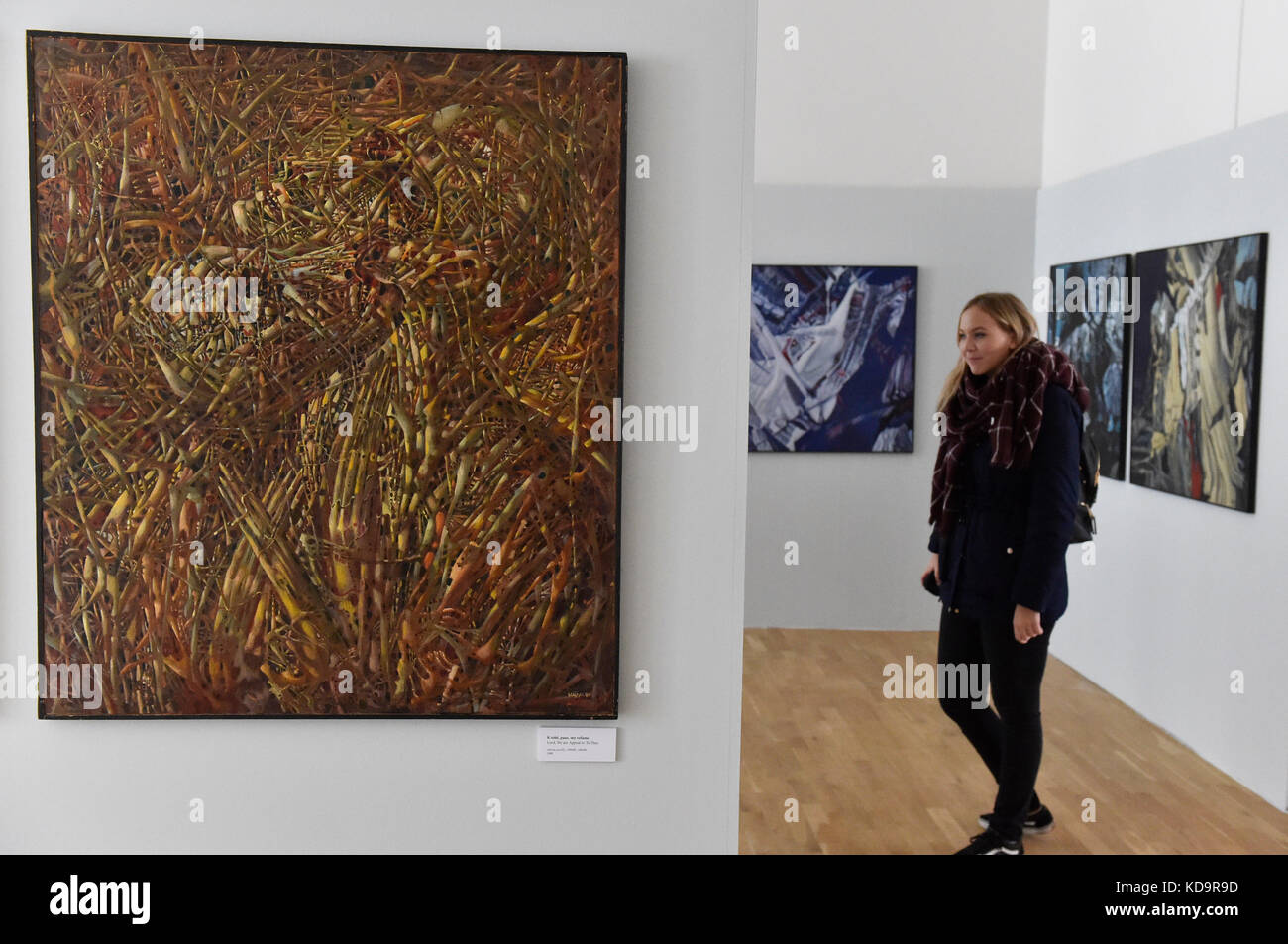 Brno, Czech Republic. 11th Oct, 2017. An exhibition of works by contemporary Ukrainian painter Ivan Marchuk was opened in Moravian Land Museum Brno, Czech Republic, on Wednesday, October 11, 2017. Credit: Vaclav Salek/CTK Photo/Alamy Live News Stock Photo
