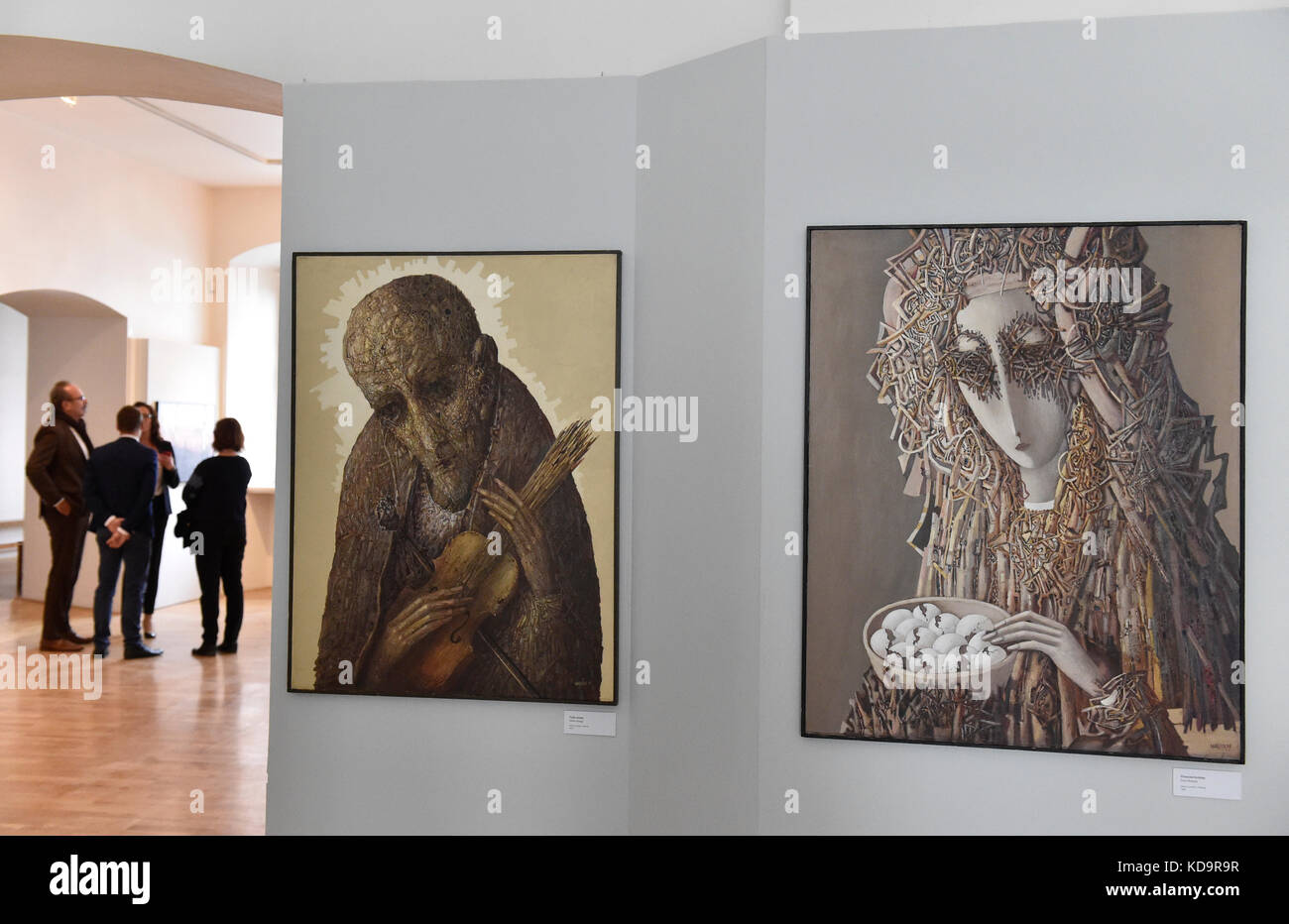 Brno, Czech Republic. 11th Oct, 2017. An exhibition of works by contemporary Ukrainian painter Ivan Marchuk was opened in Moravian Land Museum Brno, Czech Republic, on Wednesday, October 11, 2017. Credit: Vaclav Salek/CTK Photo/Alamy Live News Stock Photo