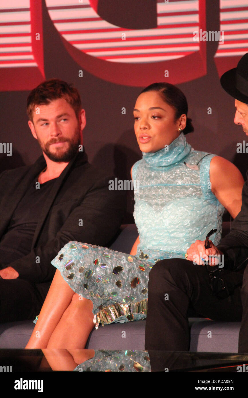 Los Angeles, USA. 11th Oct, 2017. Chris Hemsworth, Tessa Thompson 10/11