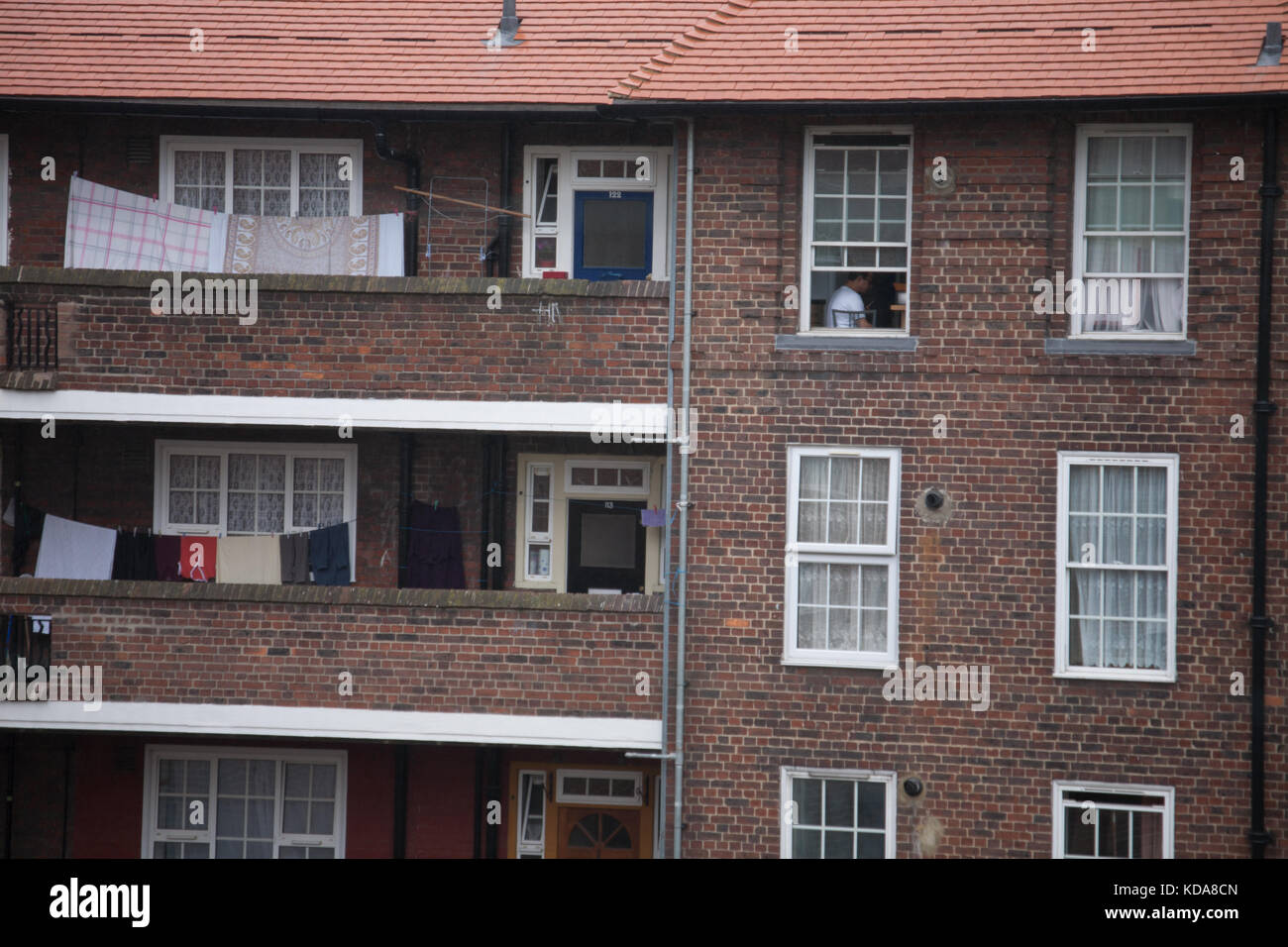 Shadwell gardens, Local authority flats, Shadwell, London Stock Photo