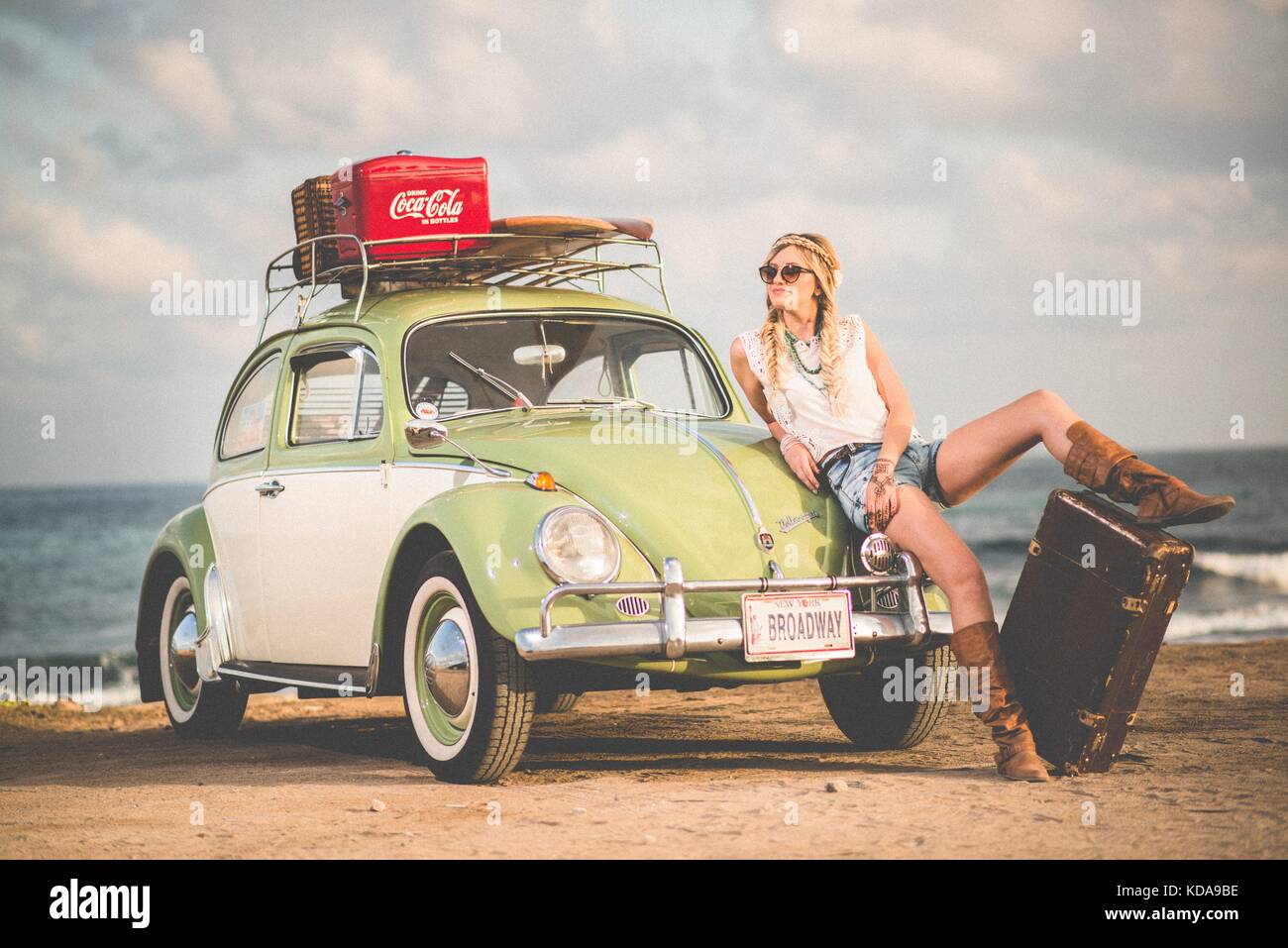 LIBERTAD EN LA PLAYA Stock Photo