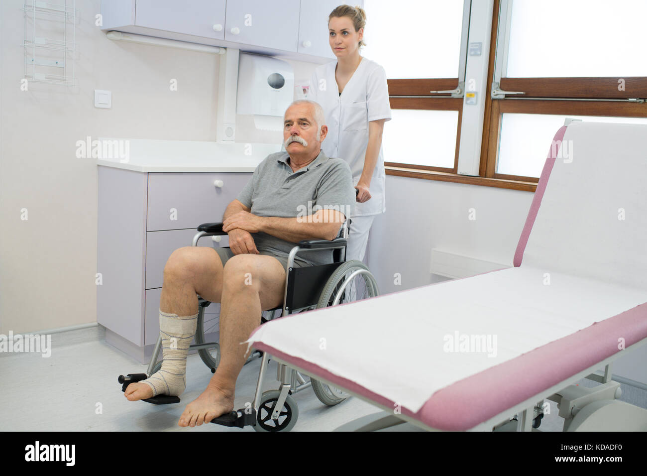 Old man wheelchair thinking hi-res stock photography and images - Alamy