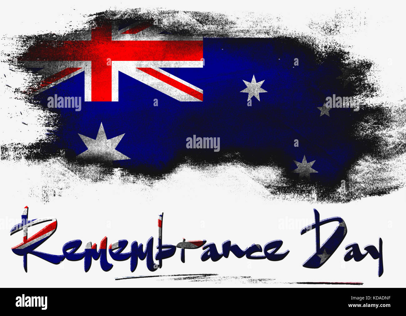 Remembrance Day with Australia flag image with hires rendered artwork that could be used for