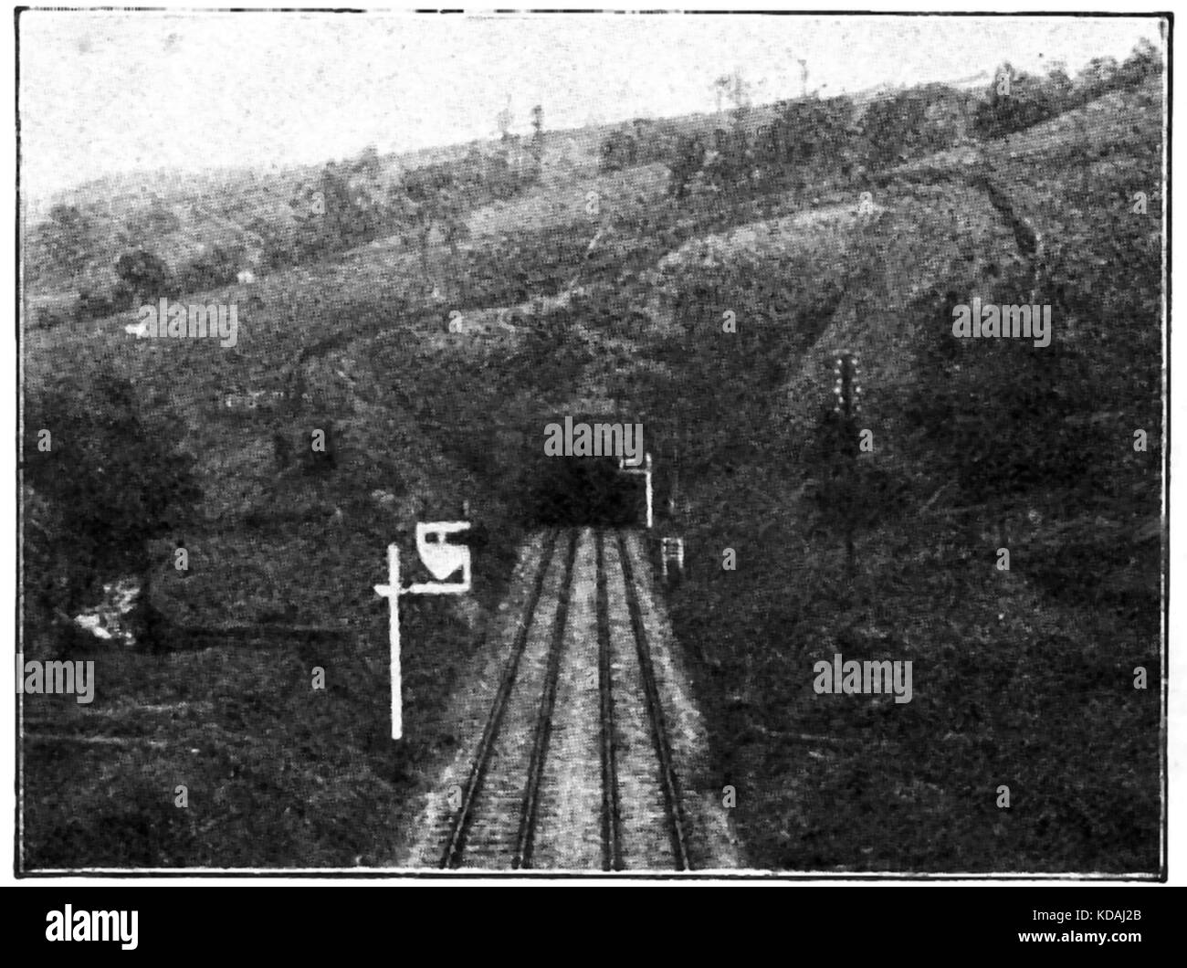 Cowburn rail tunnel on the Midland railway  in 1914 - Vale of Edale UK Stock Photo