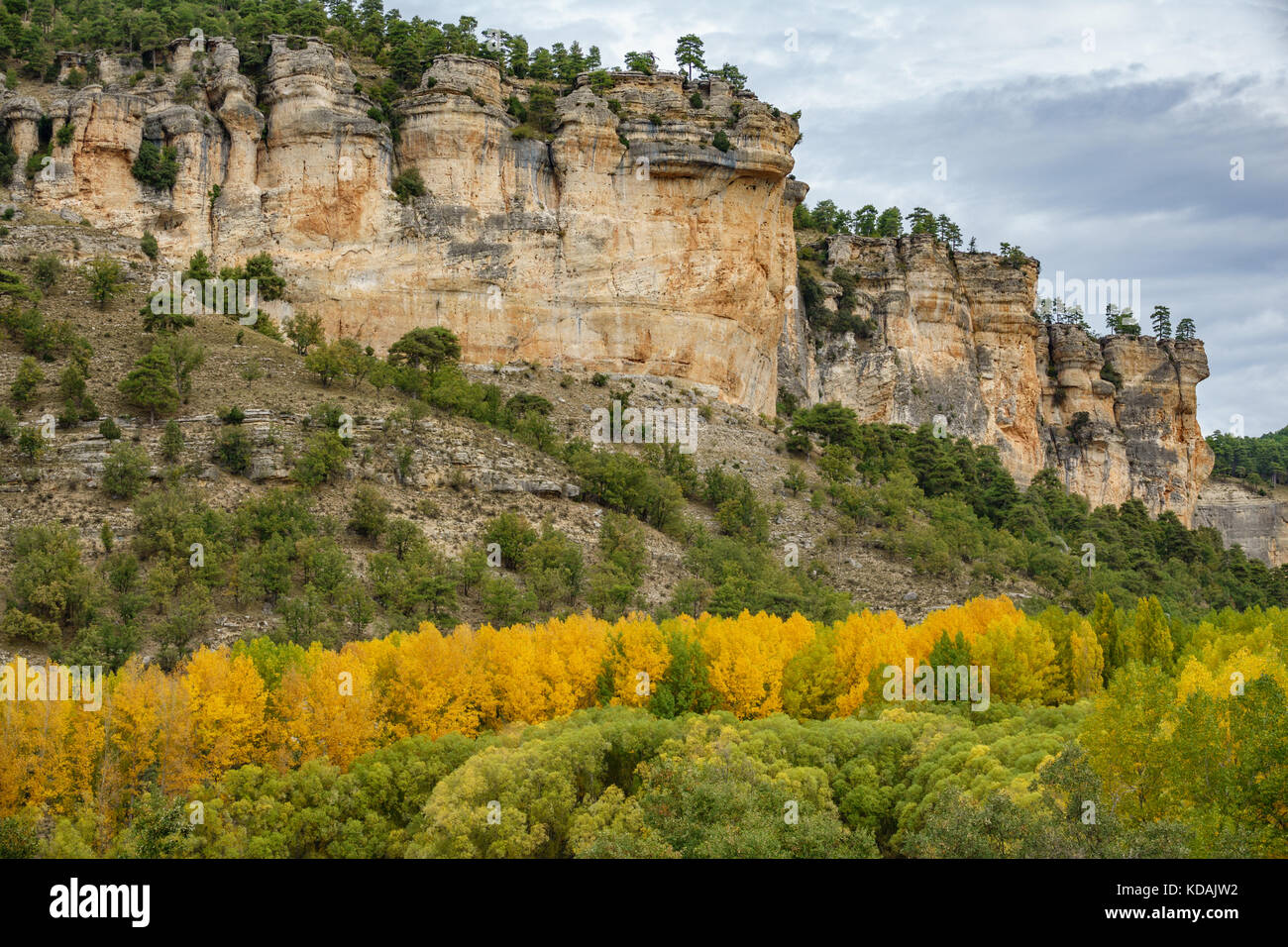 Autunm landscape with vertical rocks in Cuenca n4 Stock Photo - Alamy