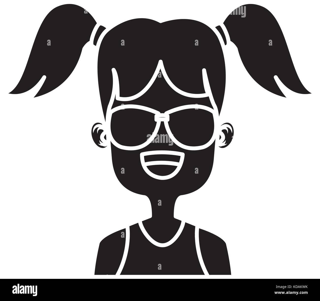 Girl with sunglasses Stock Vector Image & Art Alamy