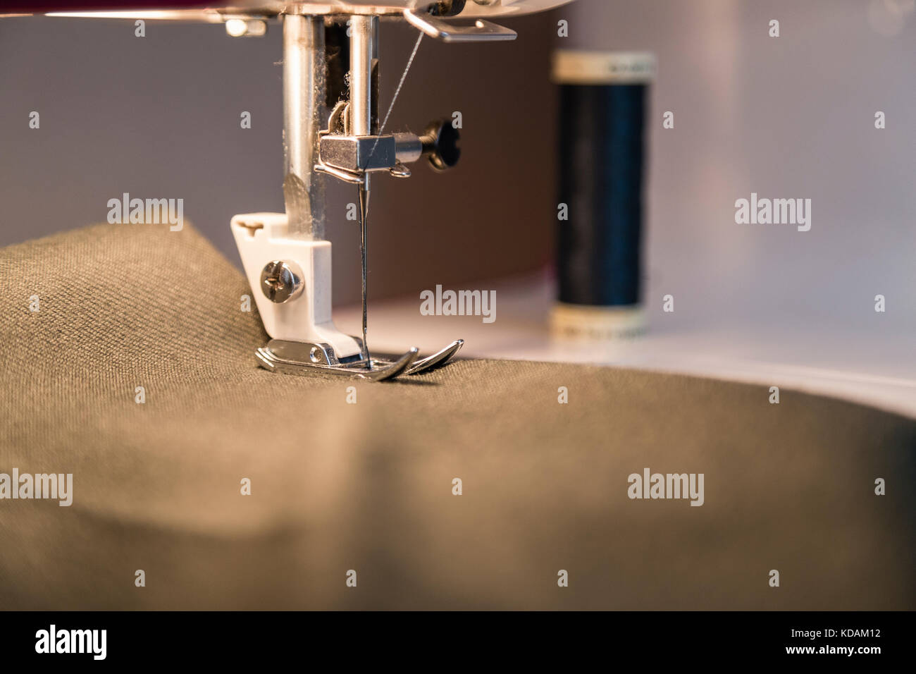 the sewing process at the stage of needle stitching Stock Photo Alamy
