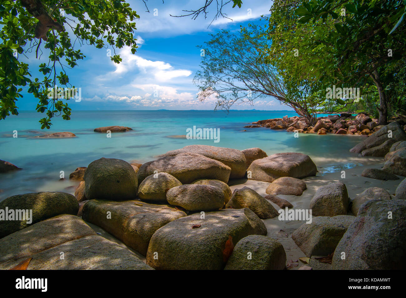 Tropical beach, Bintan Island, Tanjung Pinang Riau Islands, Indonesia Stock Photo