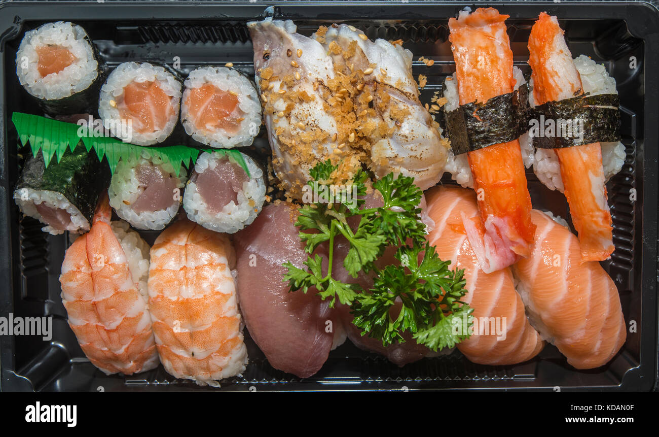 Fresh take away Sushi food Stock Photo Alamy