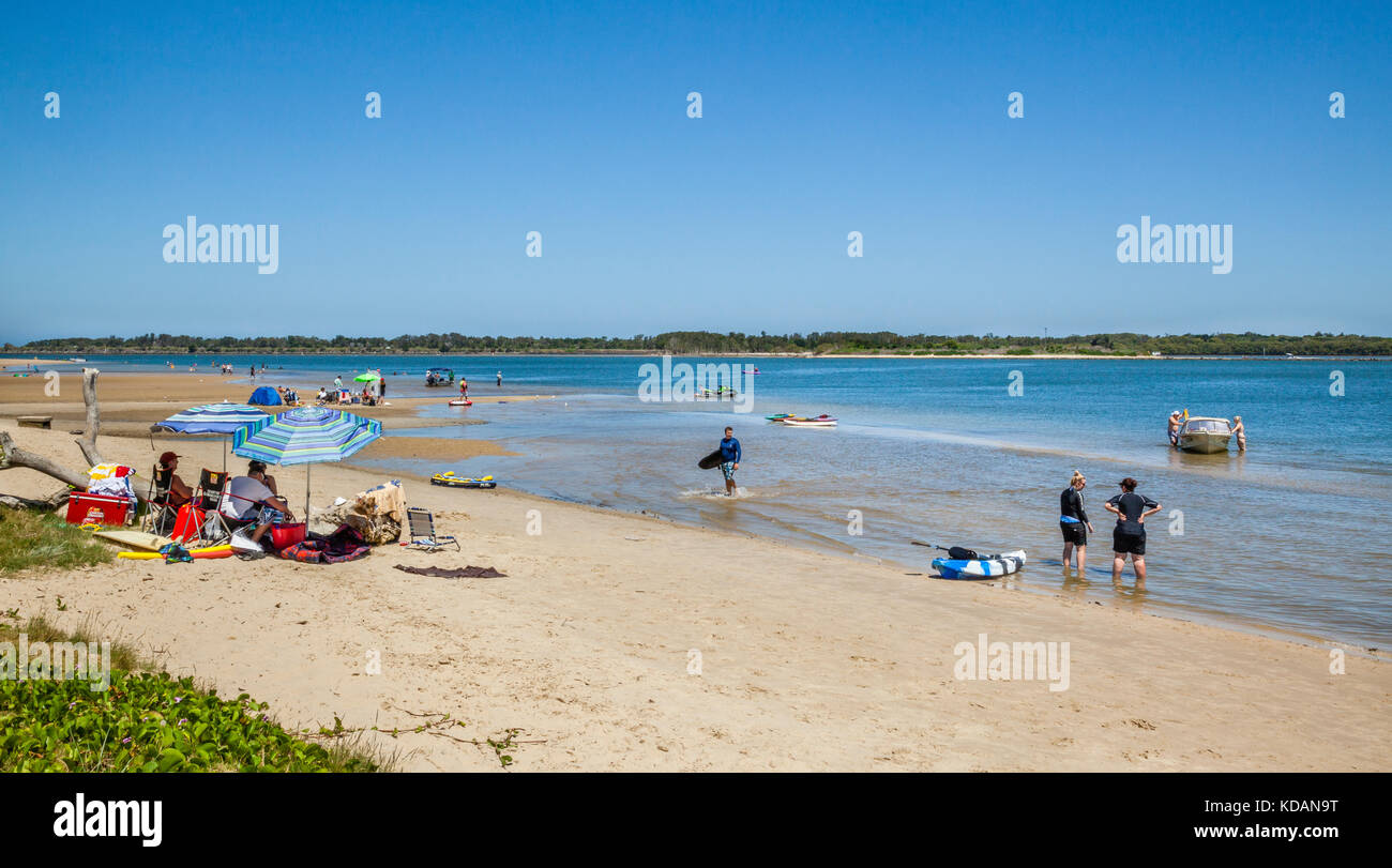 Australia, New South Wales, Northern Rivers region, Ballina, view of ...