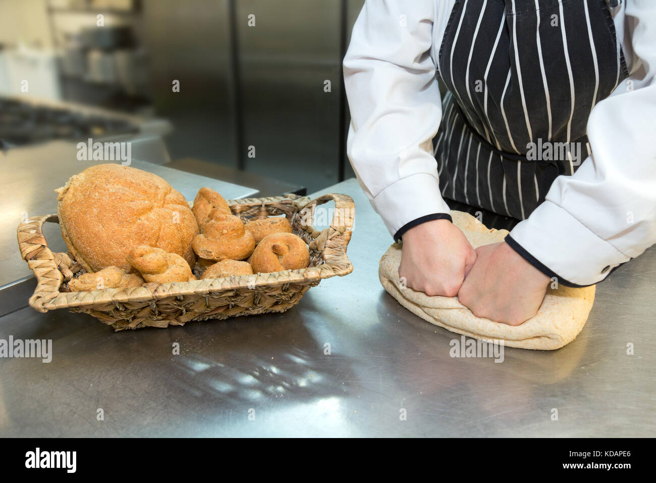 Woman making bread hires stock photography and images Alamy