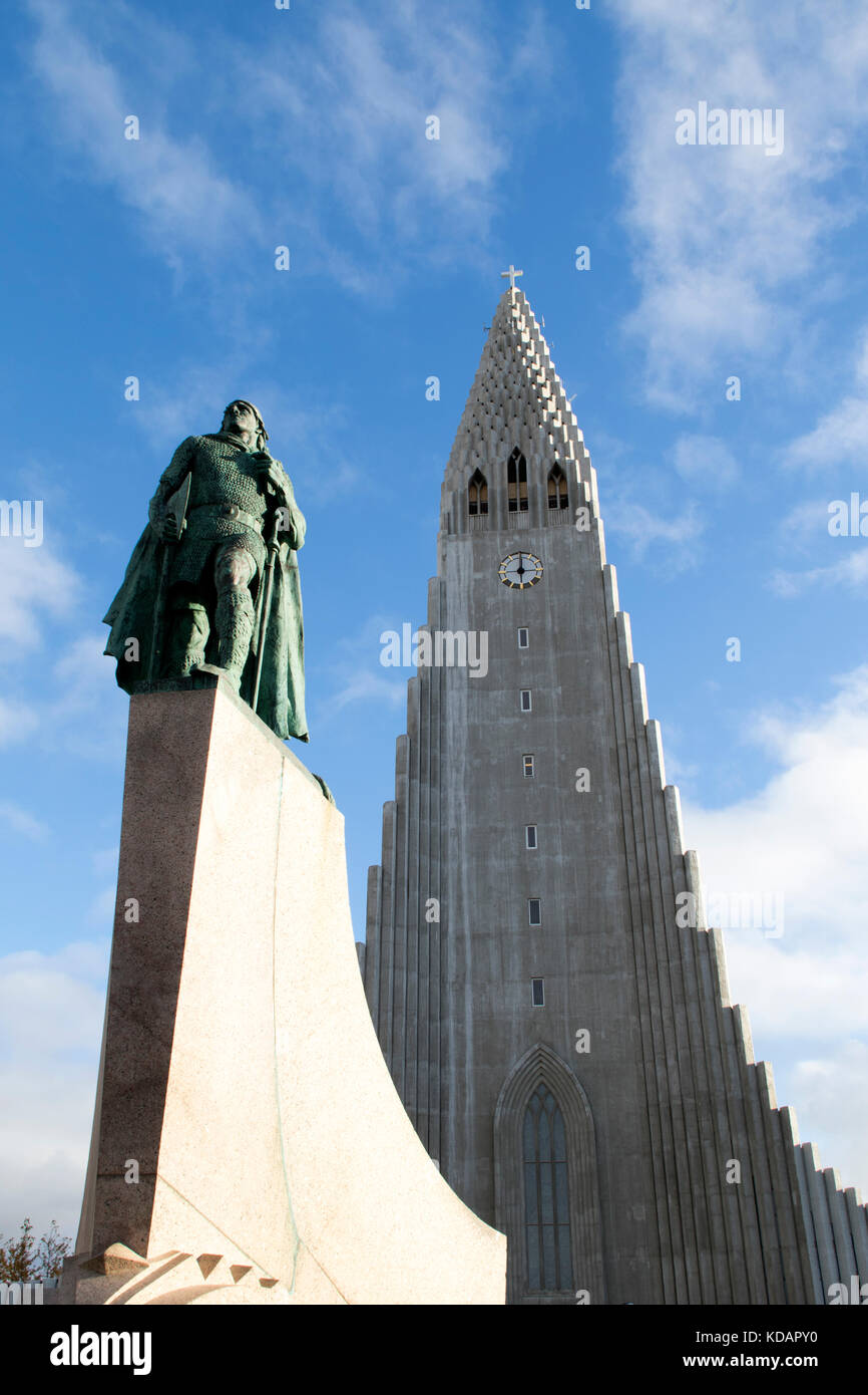 Hallgrimskirkja Cathedral in Reykjavik, Iceland Stock Photo