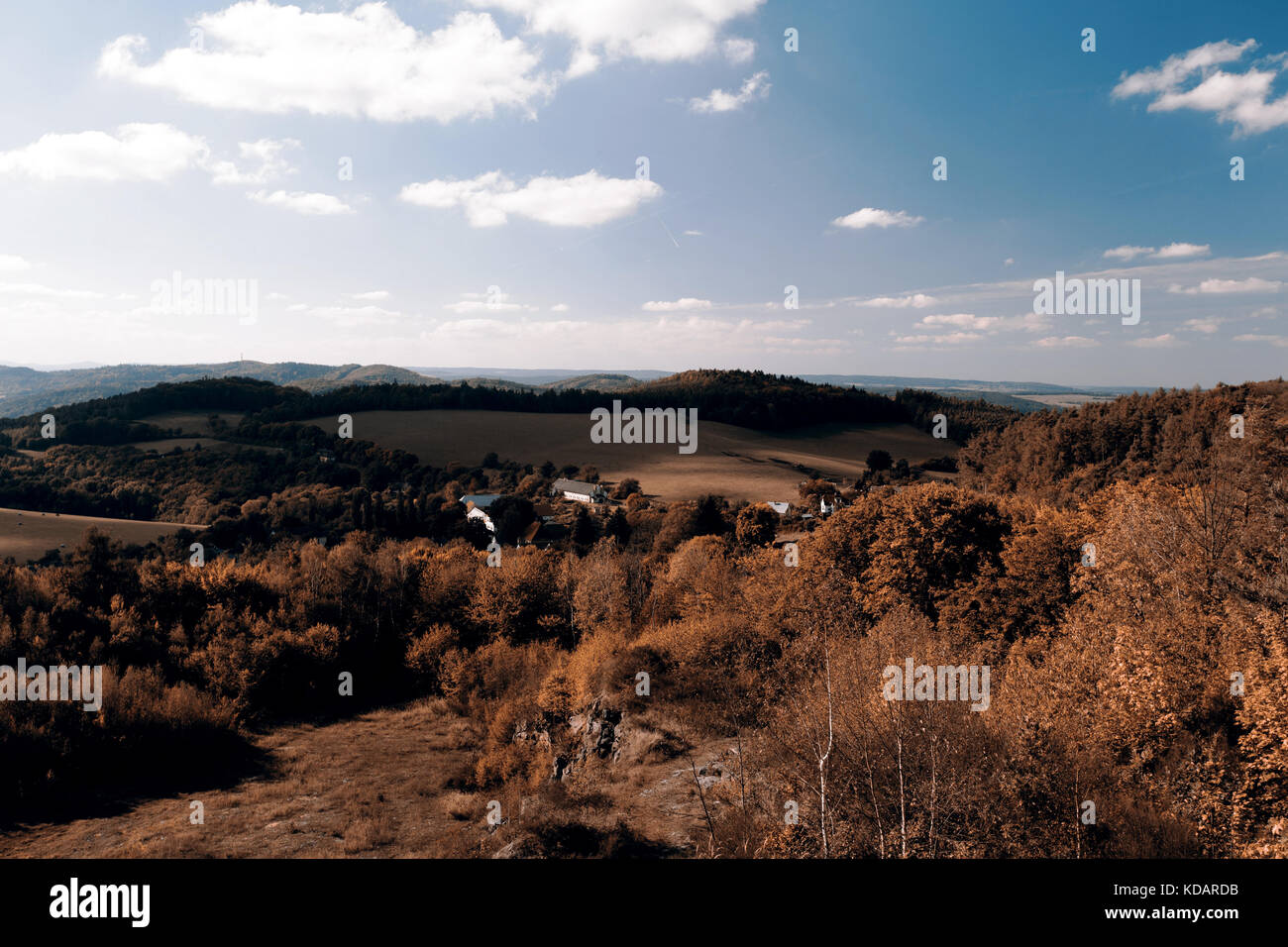 small beautiful village in the Czech Republic Stock Photo