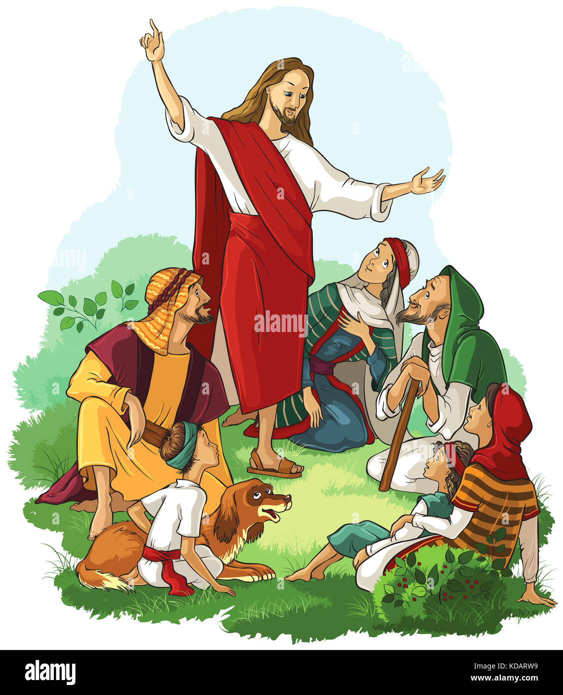 jesus teaching the crowds clip art