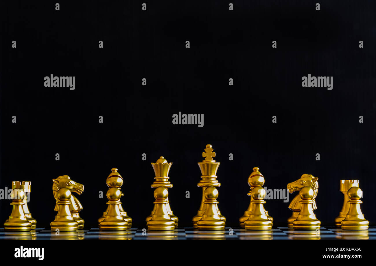 Strategy chess battle Intelligence challenge game on chessboard. Success the strategy concept. Chess business leader and success idea. Chess strategy  Stock Photo
