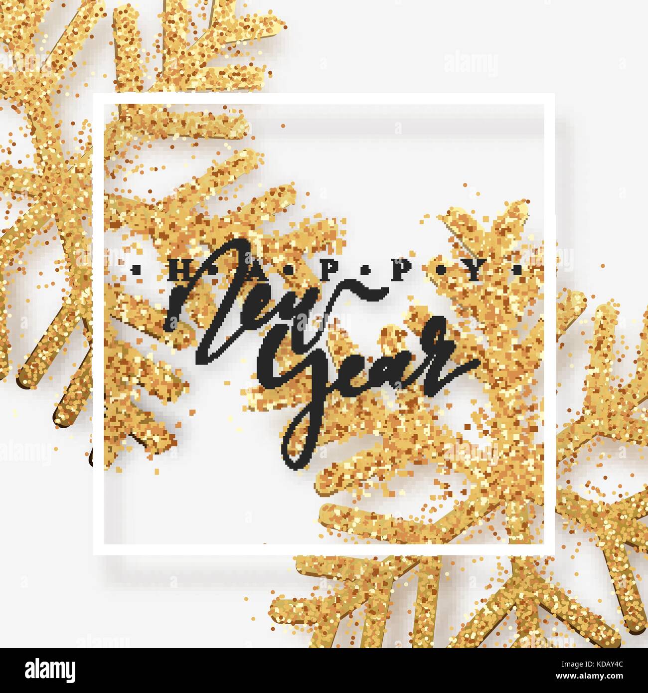 Christmas background with Shining gold Snowflakes Stock Vector Image ...