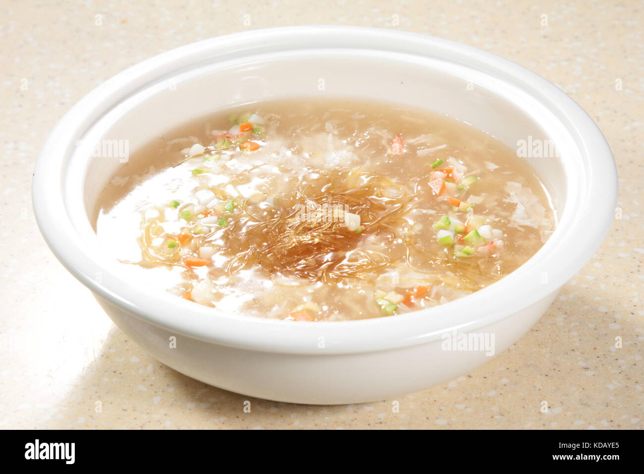 chinese chicken or seafood broth Stock Photo Alamy