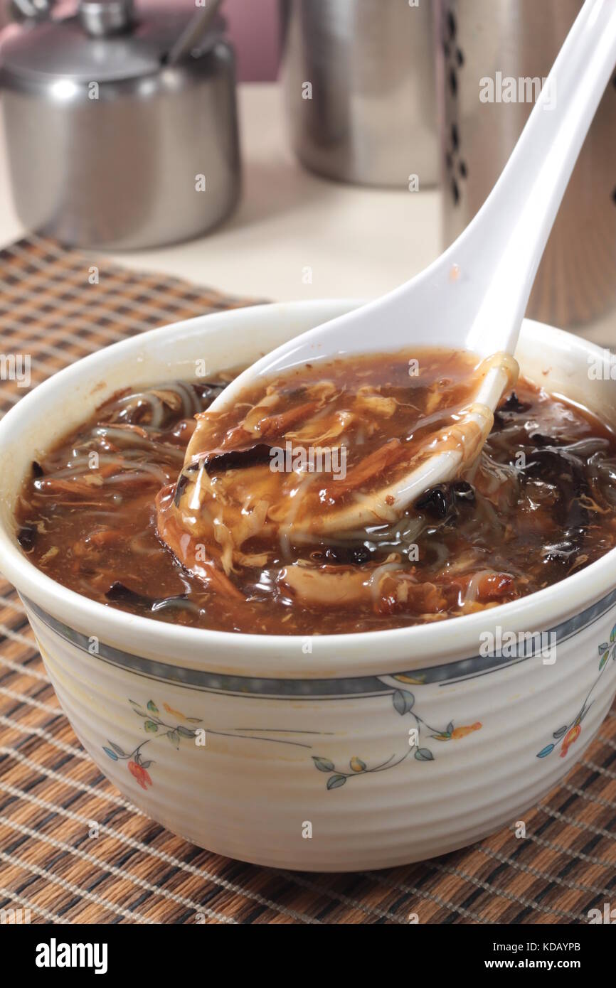 chinese chicken or seafood broth Stock Photo Alamy