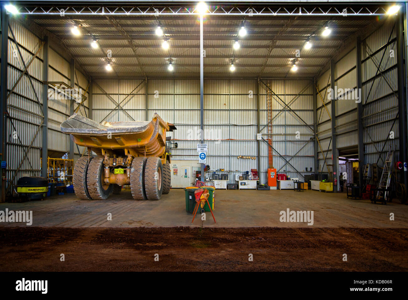 Truck being serviced in heavy machinery Goldfields Western