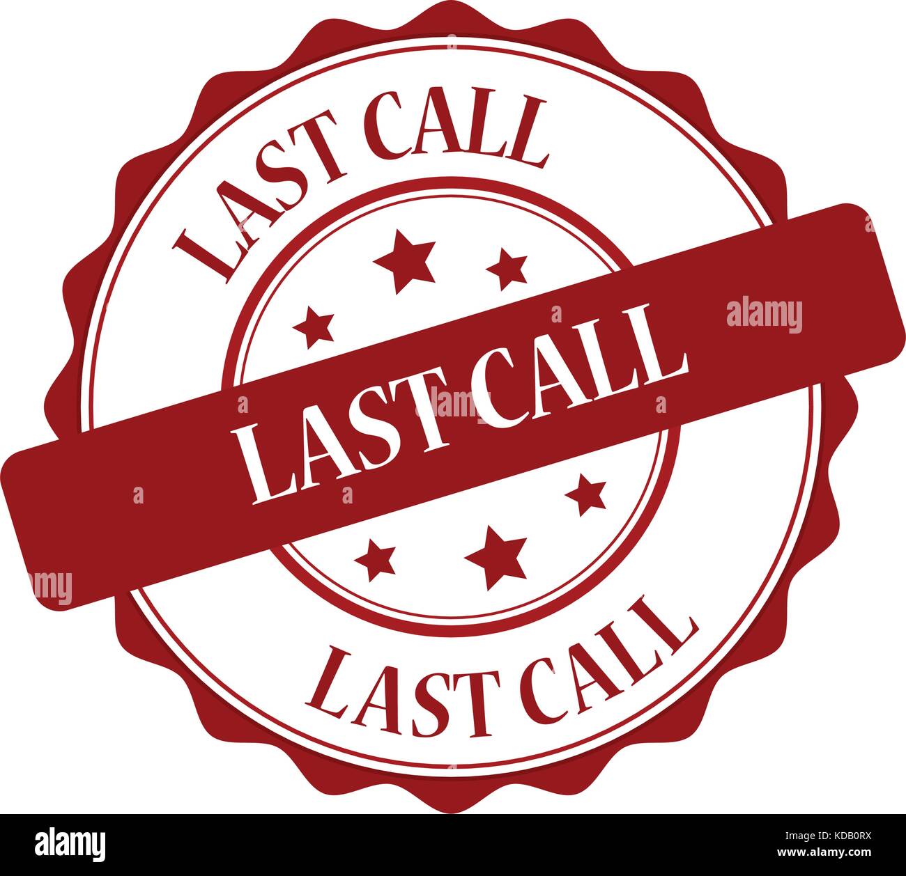 Last call red stamp illustration Stock Vector