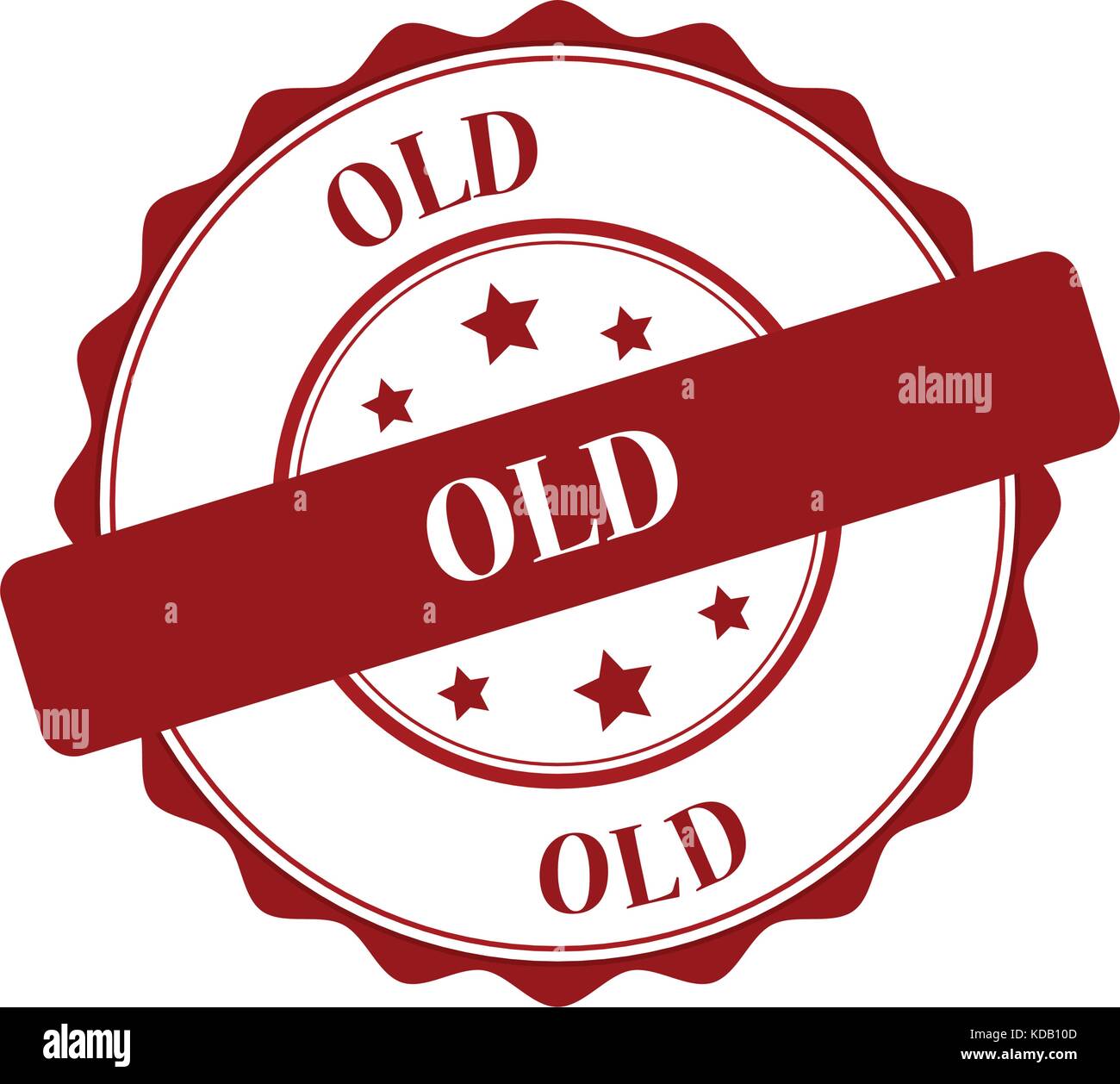 Old red stamp illustration Stock Vector