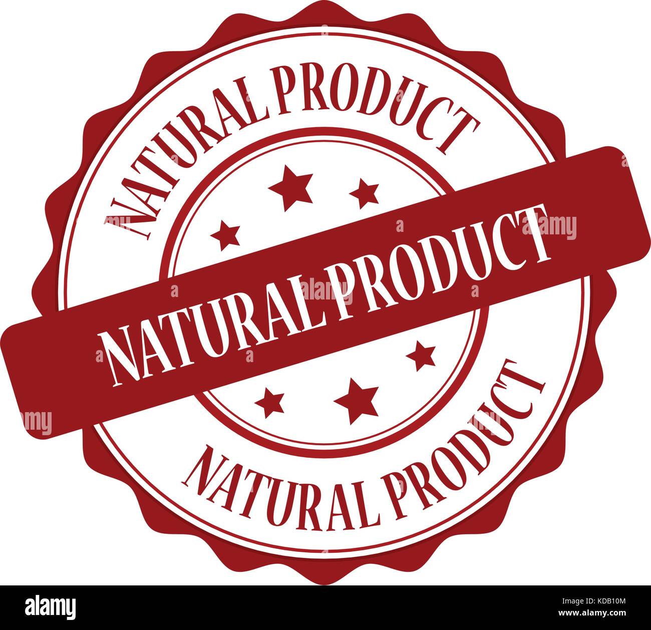 Natural product red stamp illustration Stock Vector