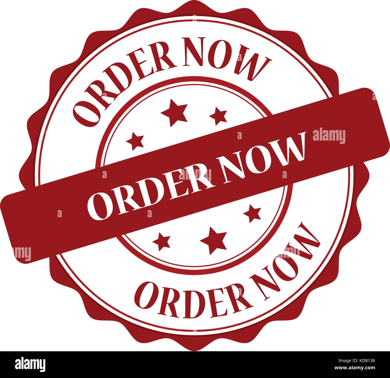 Order red stamp illustration Stock Vector