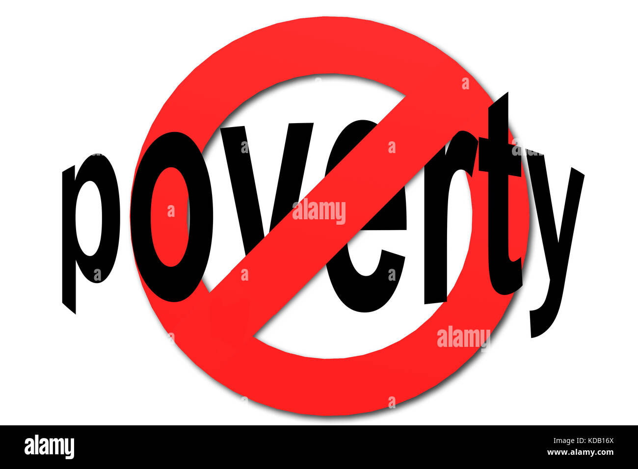 Stop poverty sign in red with white background, 3D rendering Stock Photo -  Alamy