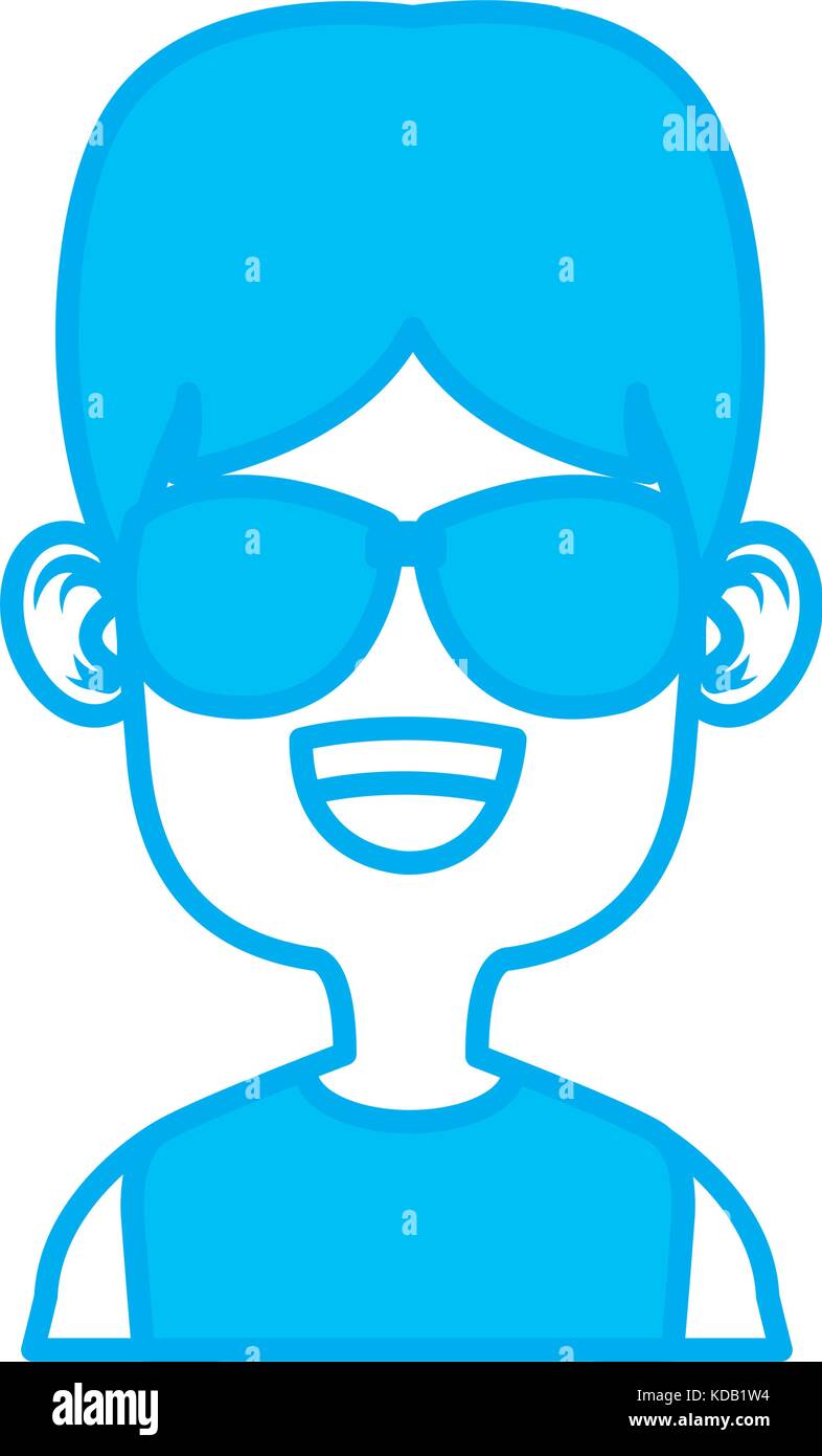 Boy with sunglasses cartoon Stock Vector Image & Art Alamy