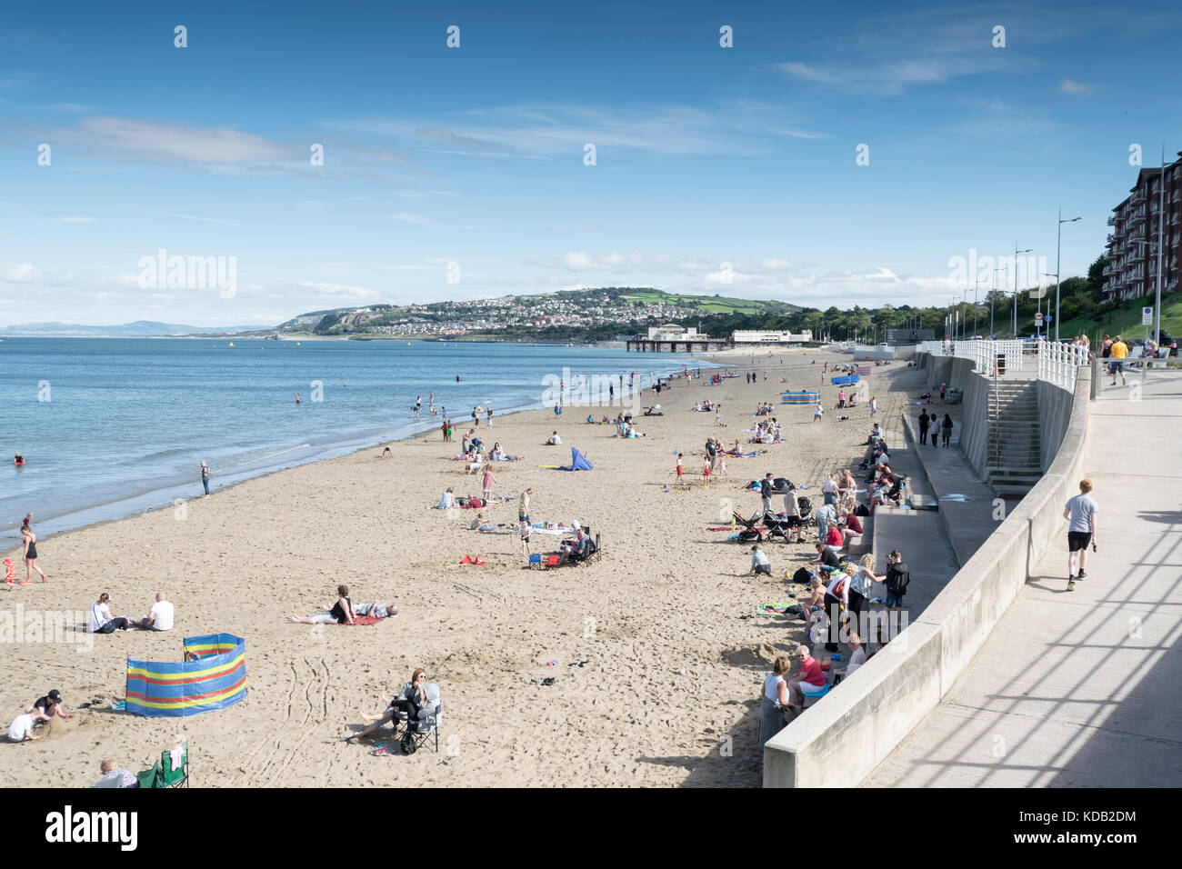 Colwyn Bay promenade in North Wales UK Stock Photo Alamy