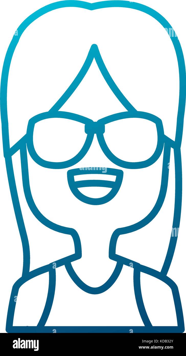 Girl with sunglasses Stock Vector Image & Art Alamy