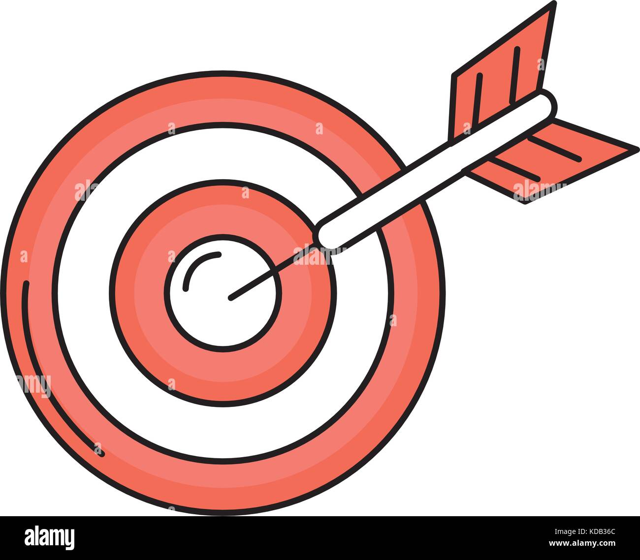 dart target board to strategy competition vector illustration Stock ...
