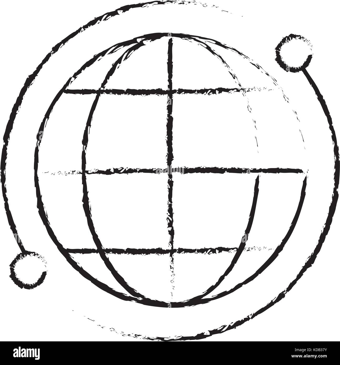 figure global map connection digital technology vector illustration ...