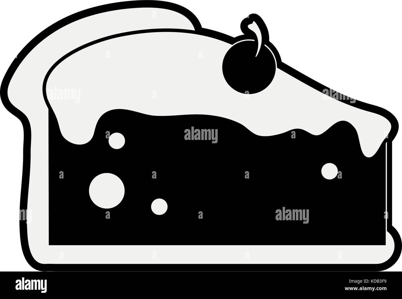 pie with cherry pastry icon image Stock Vector Image & Art - Alamy